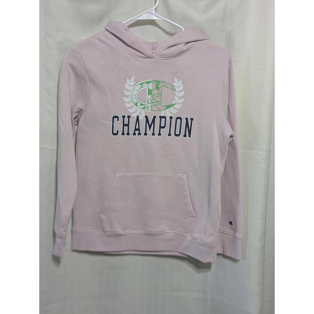 Champion Kids' Hoodie Sweatshirt - Light Pink with Logo